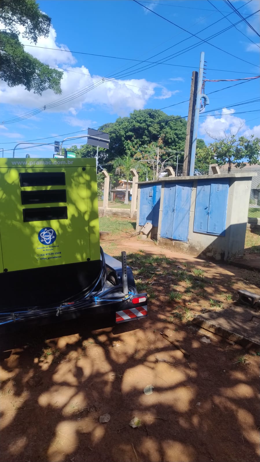 Instalação de geradores de energia